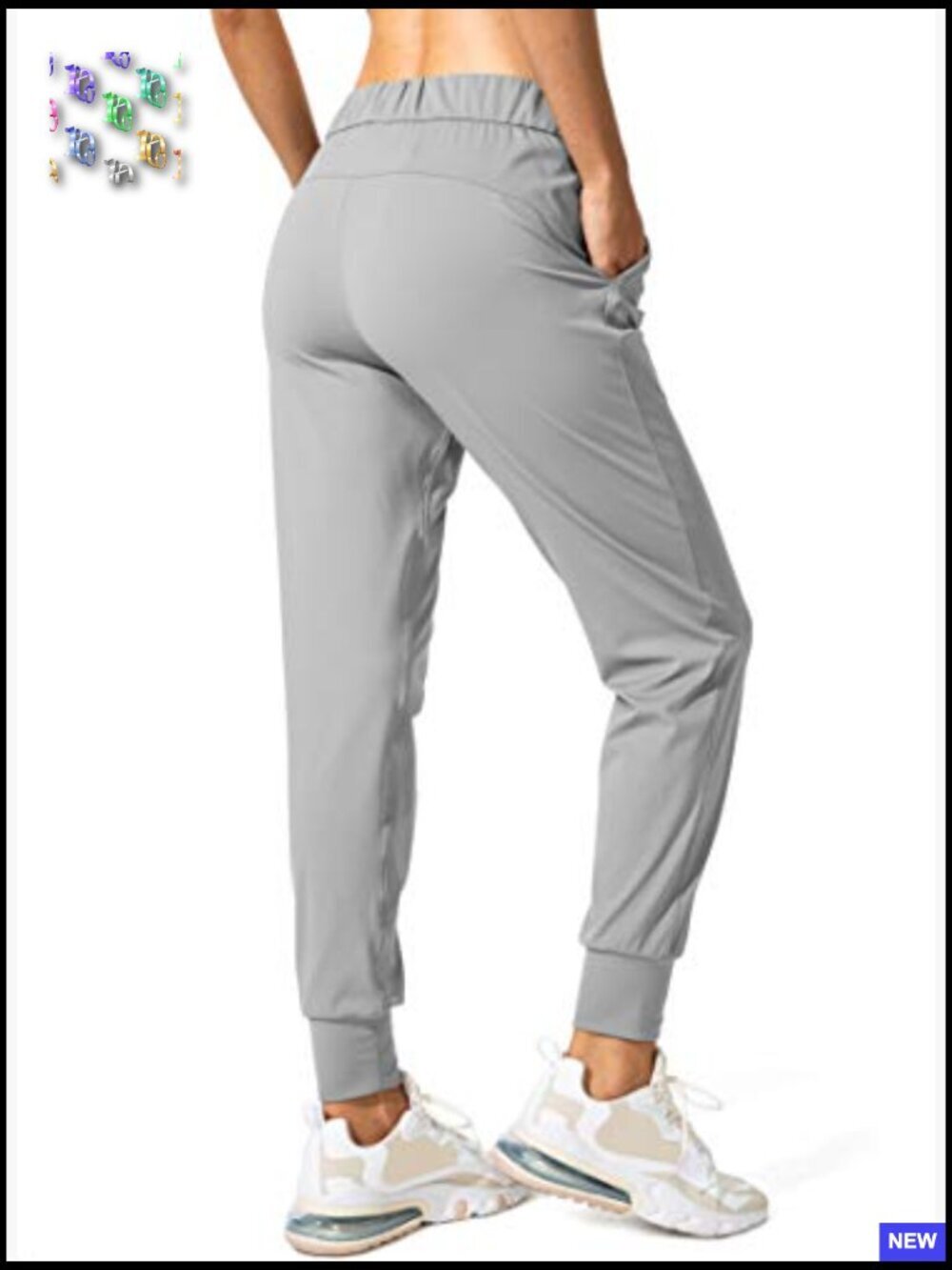Women's Joggers Pants with Pockets Drawstring Running Sweatpants Lounge Workout - Picture 2 of 7